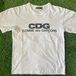 CDG White Spellout Tee